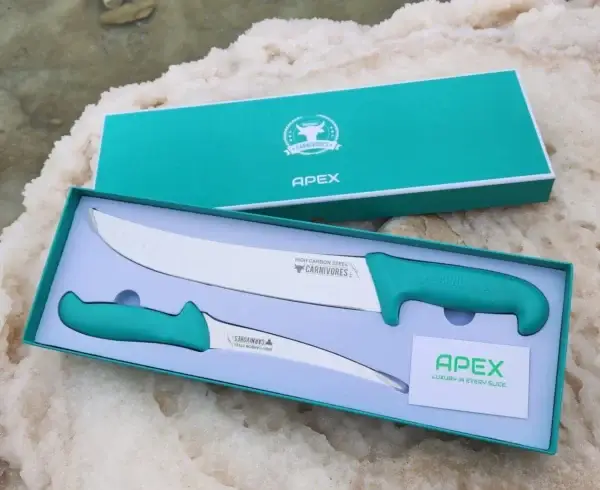 סט סכינים קרניבורים Apex - סכין קיצוב שוואו וסכין פילוט גמישה